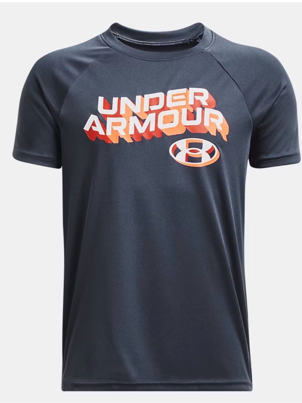 Under Armour Navy Blue Wordmark logo graphic Short Sleeve Logo Tee | Size XL